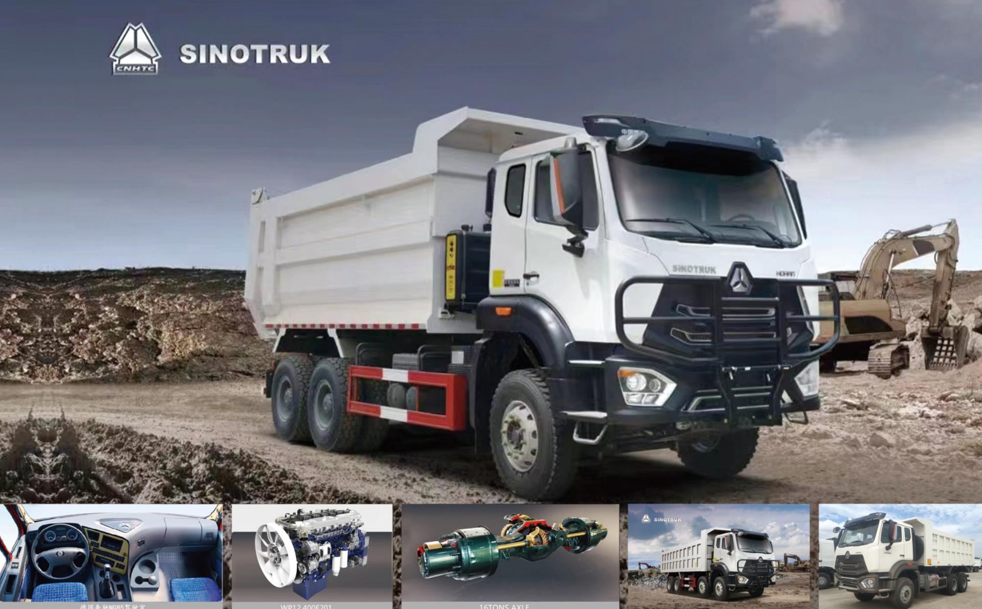 Heavy construction tipper truck for worksite transport