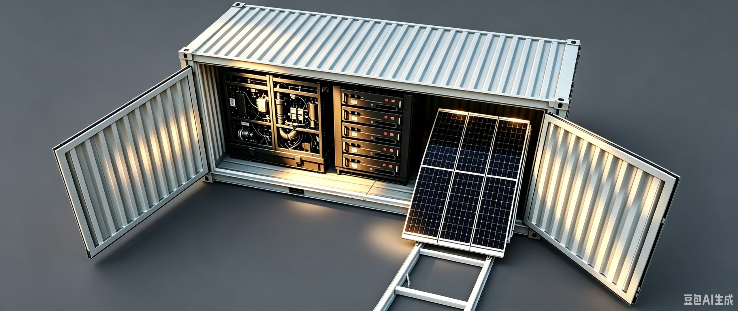 Containerized hybrid power station