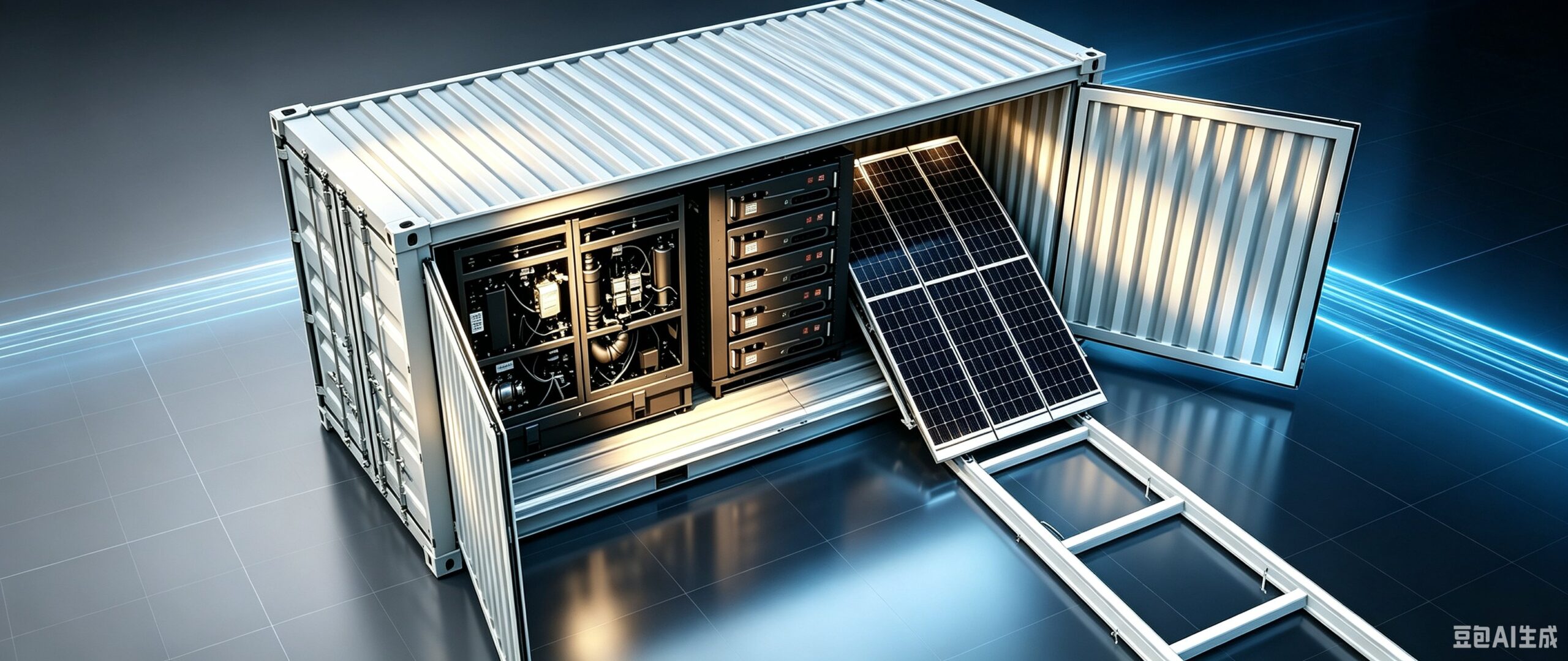 PV and battery container