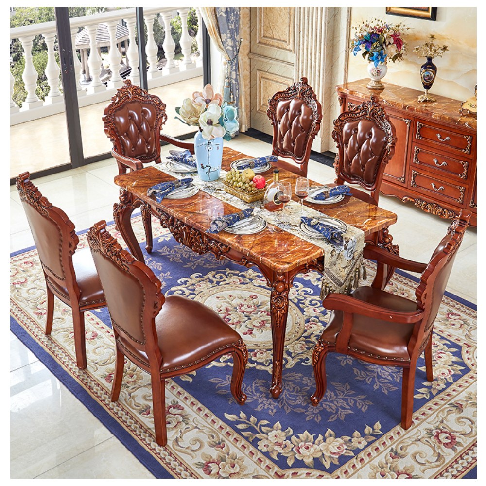 Dark wood and light-finish dining sets - catalogue item 059