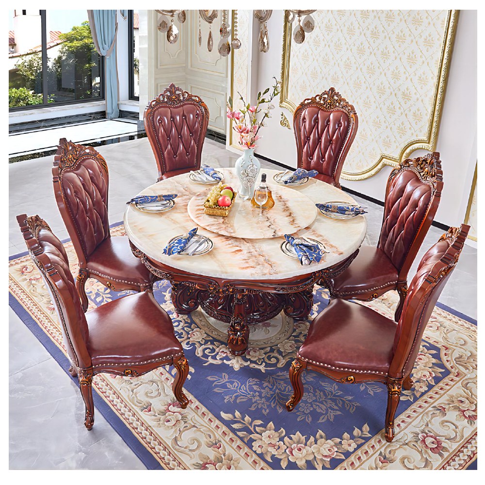 Dark wood and light-finish dining sets - catalogue item 060