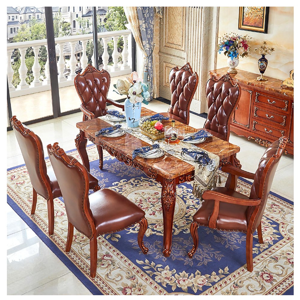 Dark wood and light-finish dining sets - catalogue item 061