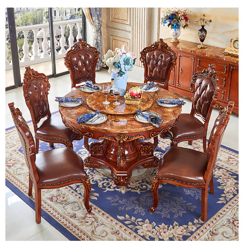 Dark wood and light-finish dining sets - catalogue item 062