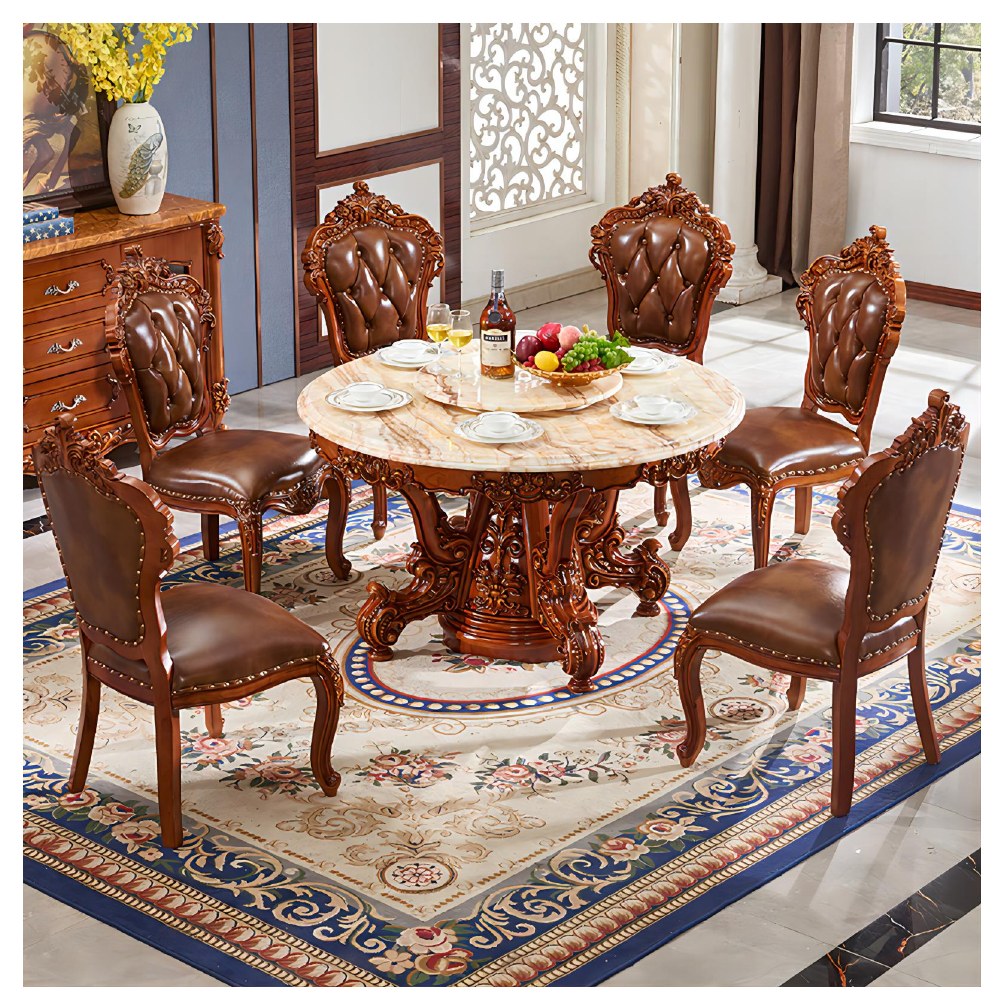 Dark wood and light-finish dining sets - catalogue item 067